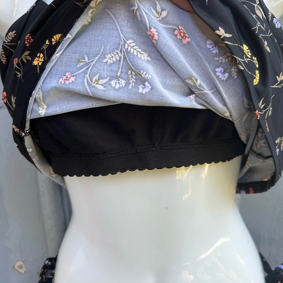 Skye Black Floral Tankini, Small - Picture 5 of 12